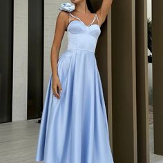 Kylethomasw French Flower Design Sling Boho Long Dress Women Spring Deep V-neck Hollow Party Dress Summer Off Shoulder Solid Lady Maxi Dress Shoulder (cm) Bust Size (cm) Waist Size (cm) Length (cm) Hip (cm) S - - - - - M - - - - - L - - - - - XL - - - - - XXL - - - - - 3XL - - - - - "Size measured by ourselves, sometimes has some errors, but always within 3cm." “If you have any questions about the size, please contact me” 、 Blue Dresses With Sweetheart Neckline And Straps, Blue Sweetheart Neckline Dress With Straps, Blue Dress With Straps And Sweetheart Neckline, Blue V-neck Dress With Straps, Light Blue Dresses With Straps For Spring, Light Blue Spring Dresses With Straps, Light Blue Spaghetti Strap Maxi Dress For Party, Light Blue Maxi Dress With Spaghetti Straps For Party, Light Blue Strapped Dress For Spring