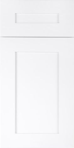 a white kitchen cabinet door and drawer