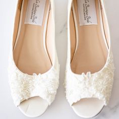 These La Boutique Bride Custom Designs Shoes Are A Beautiful Shoe That Is In Great Condition! These Shoes Have A Beautiful Floral Lace Pattern With Pearl Detailing. These Would Be Perfect To Wear For Any Bridal Event! Bride Shoes Flats, Floral Lace Pattern, Custom Design Shoes, Bridal Event, Bride Shoes, Lace Pattern, Beautiful Shoes, Flat Shoes Women, Floral Lace