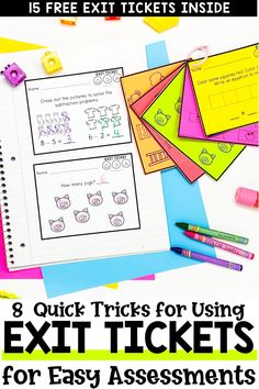 eight quick tricks for using exit tickets for easy experiments and activities to help kids learn how to use them