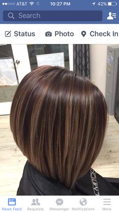 Dark Brown Bob With Highlights Caramel, Highlights For Dark Brown Hair Short, Dark Brown Bob With Highlights, Fall Baylage Hair Brunettes Dark, Dark Short Hair With Highlights, Brown Hair With Highlights Short, Short Bob With Highlights, Highlights Brown Hair Short, Hairstyles For Older Women