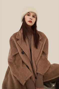 Step into winter with our Classic Long Belted Double-breasted Alpaca Wool Coat. Experience the unique warmth & elegance of Suri Alpaca. Perfect for every chilly occasion. Fur Coat Outfit, Alpaca Coat, Outerwear Trends, Suri Alpaca, Crimson Red, Coat Outfits, Alpaca Wool, Outerwear Women, Wool Coat