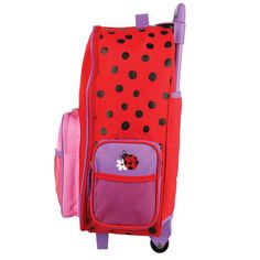 "Your child wants to grow up to be just like mom and dad, so for your next vacation get them some Stephen Joseph Rolling Luggage. They're just like an adult's wheeled suitcase, but sized just right for little kids, plus way more fun. Each design is so bright and colorful, you'll never lose it on the luggage belt. It's the perfect height for little travelers and has a big main compartment and plenty of pockets to pack all their holiday bits in - but perhaps mom should keep hold of their passport. Pink Rectangular School Luggage, Pink Rectangular Case For Back To School, Pink Rectangular Cases For Back To School, Pink School Case For Back To School, Pink Cases For School, Back To School Season, Pink Cases For Back To School, Travel Kids, Star Girl