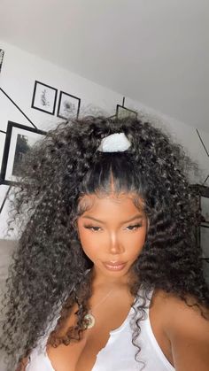 Amazon Wig found in bio in Amazon storefront Wig install, straight wig, black women hairstyles, wigs, black wig, fall hair, black hair, lace front, 13 x 6 lace front wig Half Up Half Down Hair With Wig, Curly Fro Wig, Curly Hair Wigs Black Women, Wig Black Women Hairstyles, Curly Hairstyles For Black Women Wig, Curly Wig Hairstyles, Fall Hairstyles For Black Women, Amazon Wig, Curly Half Wig