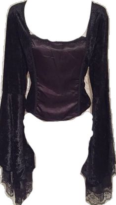 Bell Sleeve Outfit, Stevie Nick, Velvet Lace Top, Goth Casual, 00s Style, Goth Steampunk, Lace Bell Sleeve Top, Goth Shirt, Romantic Goth