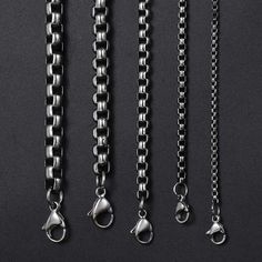 Elevate your style with our Men's Chain, a bold and rugged accessory crafted from durable gunmetal-colored stainless steel, designed to make a strong and distinctive statement. Description Men’s Chain Gunmetal Color Stainless Steal Trendy / Casual Style Size 18-36 inches Width 2mm, 3mm, 4mm, or 6mm Gunmetal Link Chain Necklace In Stainless Steel, Gunmetal Box Chain Stainless Steel Necklace, Gunmetal Stainless Steel Box Chain Necklace, Stainless Steal, Round Box, Men's Necklace, Chains For Men, Box Chain, Men Necklace