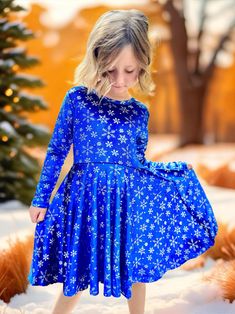 Similar to our other velvet dresses, this adorable long sleeve blue velvet dress is so comfortable and fancy. It's perfect for cool fall or cold winter days! Comes in sizes 2-18. Long Sleeve Blue Velvet Dress, Blue Velvet Long Sleeve Dress, Blue Velvet Dress, Velvet Dresses, Dress Christmas, Blue Snowflakes, Winter Days, Little Dresses, Christmas Winter