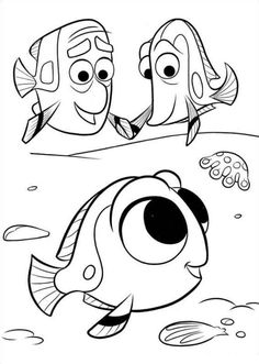 finding nemo from finding the sea coloring pages for kids to print out and color