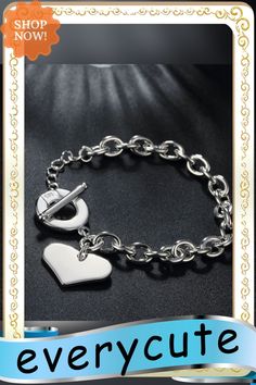 Fashion Jewelry Double Heart 925 Sterling Silver Chain Bracelets for Women Elegant Heart Charm Bracelet With Sterling Silver Clasp, Elegant Silver Heart Bracelet For Valentine's Day, Valentine's Day Stainless Steel Bracelet Jewelry, Silver Charm Bracelet With Adjustable Chain For Valentine's Day, Elegant Silver Heart Chain Bracelet, Elegant Stainless Steel Chain Bracelet For Valentine's Day, Valentine's Day Silver Charm Bracelet With Adjustable Chain, Valentine's Day White Gold Sterling Silver Round Bracelet, Valentine's Day Sterling Silver Bracelet