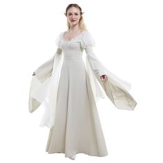 White Witch Costume, Historical Gowns, Steampunk Dress, White Witch, Princess Costume, Retro Costume, Dress Retro, Witch Costume, An Elf