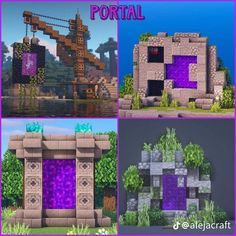 four different types of portals in minecraft