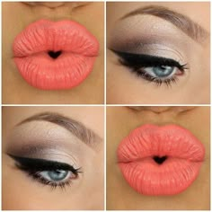 mac makeup outlet wholesale only $1.9 now,repin and get it immediately. Soft Smokey Eye, Pin Up Makeup, Drag Make-up, Coral Lipstick, Coral Lips, Linda Hallberg, Lipstick Color, Halloween 2020