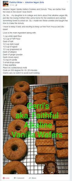 Alkaline Dessert Recipes, Alkaline Desserts, Wafer Cookie