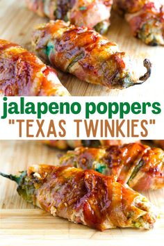 jalapeno poppers on a cutting board with the title text above it