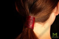 Viking Hair Accessories, Leather Hair Pin, Viking Jewelry Women Leather, Viking Leather Hair Wrap, Leather Hair Barrette With Stick, Hair Cuff, Leather Hair Accessories, Crochet Dragon Pattern, Hair Cuffs