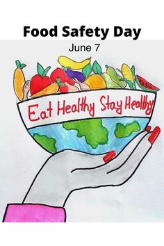 Food And Nutrition Drawing, Nutrition Day Poster Ideas, World Food Safety Day Poster Drawing, You Are What You Eat Art, World Food Day Poster Drawing, Eat Healthy Stay Healthy Poster Drawing, Healthy Eating Poster Drawing, Healthy Food Drawing Art, Health And Hygiene Posters Drawing