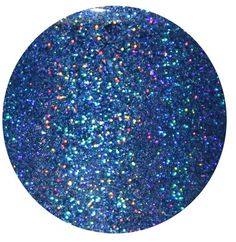 blue glitter with multicolored dots on it