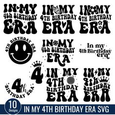 happy birthday svg font and numbers for any age, number or occasion to celebrate