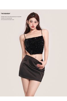 Age: 18-24 years oldSize: S M LStyle: StreetColor classification: BlackCombination form: single pieceCatalog number: X23B6778Year Season: Summer 2023Length: ShortClothing fit: slim fitStyle: SlingMaterial composition: Other materials Black Sleeveless Camisole For Club, Black Camisole For Summer Club Wear, Black Summer Camisole For Club, Black Summer Club Camisole, Black Cami Camisole For Club, Party Crop Top Vest With Spaghetti Straps, Black Spaghetti Strap Tank Top For Club, Black Camisole For Club Wear In Spring, Black Camisole For Club Spring Season