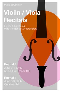 the poster for violin / viola rectals