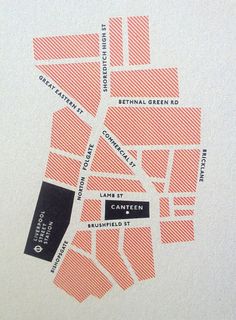 a map that is on top of a piece of paper with the names of different locations