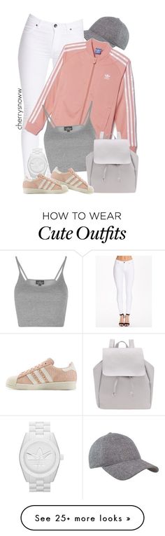 "Cute sporty pastels spring outfit" by cherrysnoww on Polyvore featuring Dr. Denim, adidas, Topshop and adidas Originals Adidas Shoes Outfit, Adidas Nails, Adidas Outfits, Mode Inspo, Sporty Outfits, Outfits Casuales, Outfits For Teens