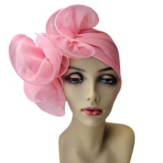 Womens Unique Turban Head Scarf - Custom Made And Hand Made. This Bubblegum Pink Turbanista Is Absolutely Gorgeous, Different And Fabulous! A Must Have For The Bold And Confident Socialite Women, For Singers And Performers , For Those Who Love To Flaunt Their Fashion Styles Very Versatile For Any Occasion- From Everyday Wear To Fashionable Events. This Turbanista Can Be Worn In Many Different Ways, As Depicted In The Pictures Can Be Worn As A Full Or Partial Head Covering. Some Also Prefer To Ad Chic Summer Headwrap, Summer Party Headwrap, Pink Headband-style Headscarf For Spring, Pink Headband Headscarf For Spring, Pink Headband Scarf For Spring, Pink Headscarf For Spring, Pink Headband Headscarf For The Beach, Spring Adjustable Headwrap, Pink Headband Headscarf For Beach