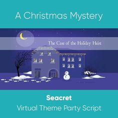 a christmas mystery the case of the holiday heist by virtual theme party script,