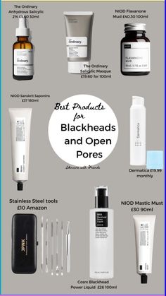 Blackheads and blocked pores are genetic but you c Skincare Blackheads Products, Black Head Products, Skin Care Products For Blackheads, Products To Remove Blackheads, White Heads On Chin, Blackheads Removal Products, How To Remove Blackheads From Nose, Product For Blackheads, Skin Care For Blackheads