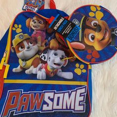 Paw Patrol Backpack And Lunchbag Back Pack And Lunch Bag, New With Tags... L 16”X W 22” X D 5 “, Just In Time For School... Great For Boy Or Girl.... Playful Blue Bags For School Events, Character Backpack For Playtime, Red Character Bag For School, Character Style Multicolor Bag For School, Character Style Multicolor School Bag, Character Bags For Back To School Playtime, Character Backpack For Playtime And Back To School, Ninja Turtle Backpack, Paw Patrol Books