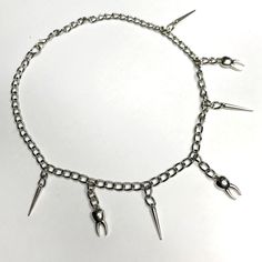 "💌JOIN OUR EMAIL LIST FOR 20% OFF COUPON💌 Sign up here: http://eepurl.com/hVBecv (You will receive exclusive deals, information on upcoming releases/giveaways and much more! Check spam folder if you cannot find email containing instant coupon code.) If you're wondering what you're lacking to your fit, it's this teeth chain obviously. 😏 This chain comes with 7 charms total that are cute little teeth and spikes. Want more or less? Just message me and let me know. Additional will cost extra. The Jewellery Chain, Dope Clothes, Alternative Jewelry, Gothic Aesthetic, Grunge Look, Punk Goth, Perfume Spray, Email List, Heart Earrings