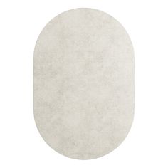 an oval white rug on a white background