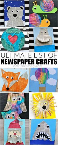 the ultimate list of newspaper crafts for kids