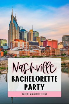 nashville bachelor party with the skyline in the background