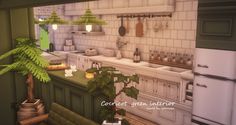 Cocricot Minecraft, Minecraft Build Hacks, Easy Minecraft Houses, Cute Minecraft Houses, Minecraft Inspo, Green Interior, Cool Minecraft