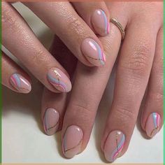 French Style Nail Designs, Myanmar Text, Ui System, Nail Options, Swirl Nail Art, Fake Nails Long, Manicure Tips, Lines On Nails, School Nails