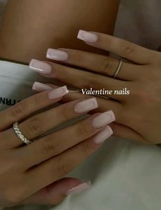 Pink Nails And White, Pink Valentines Day Nails, Stylish Acrylic Nails, Trendy Acrylic Nails, Nails Coffin Short, Valentines Day Nails, Spring Acrylic Nails, Valentine Nails