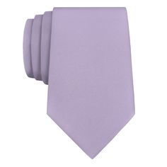 Azazie Lilac Necktie - Rolled - Knotty Tie Co. Classic Purple Ties As Gifts, Classic Lavender Tie For Business, Classic Lavender Formal Ties, Elegant Lavender Standard Tie, Elegant Lavender Ties For Black Tie Events, Elegant Lavender Tie For Black Tie Events, Formal Purple Standard Tie, Purple Standard Tie For Gift, Fitted Purple Suit And Tie Accessories For Office