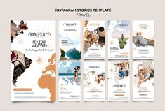 the instagram stories template for travel