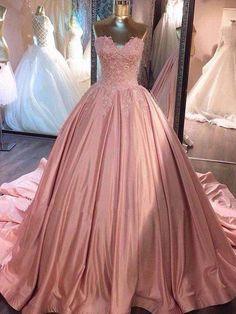 #ballgownpromdresses #custommadedresses #dnw #googleshopping #lacepromdresses #longpromdresses #partyeventdresses #productoptioncolorswatchstretchsatin #promdresses #satinpromdresses #sleevelesspromdresses #sweetheartpromdresses Lace Prom Gown, Evening Dresses Uk, Satin Evening Dresses, Long Prom Gowns, Pink Prom, Gown Prom, Sweet 16 Dresses, Pink Prom Dresses, Ball Gowns Prom