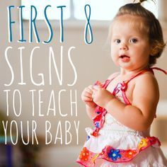 Sign language for babies - the first 8 signs to teach your baby! Kat Diy, Teaching Language, Cool Baby, Baby Supplies