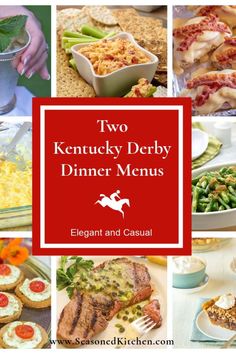 two kentucky derby dinner menus and casual