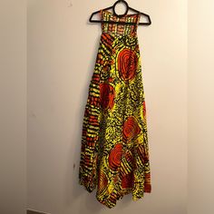 1x Custom Made Ankara Dress Brand New Red Sundress Maxi Dress With Vibrant Print, Ankara Maxi Dress, Lulus Maxi Dress, Tropical Maxi Dress, Tie Dye Maxi, Ankara Dress, Rose Lace, White Halter Maxi Dress, Floral Print Maxi