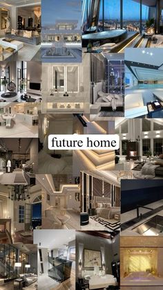 a collage of photos with the words future home