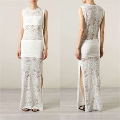 Size: S | Us4, Fr36 Ivory Iro Feliane Maxi Dress With Lace Pattern Throughout And Scoop Neck. Details Fabric: 80% Cotton, 20% Polyamid; Lining 88% Viscose, 12% Silk Slightly Yellowish Look Wedding Dress Inspiration, Dress With Lace, Lace Pattern, White Formal Dress, Lace Dress, Scoop Neck, Colorful Dresses, Maxi Dress, Formal Dresses