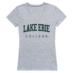 Lake Erie College Game Day Womens T-Shirt Heather Grey-Campus-Wardrobe Lock Haven University, Lafayette College, Meredith College, Lamar University, Clark Atlanta University, University Of Rhode Island, College Games, College Game Days, College Logo