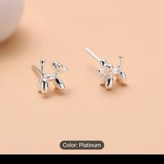 Newso Adorable!! Dainty Dog Balloon Animal Stud Earrings In Silver Plating. Post Backings With Lock Closures. Perfect As A Gift Or For Yourself. Very Unique And Different. Suitable For All Ages. Suitable For Most Occasions. Nwt Ballon Animal, Dog Balloon Animal, Nickel-free Sterling Silver Novelty Earrings, Dog Balloon, Large Drop Earrings, Carnelian Earrings, Crystal Dangle Earrings, Costume Jewelry Earrings, Dangly Earrings