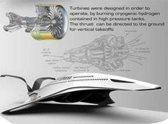 the futuristic vehicle is designed to look like an airplane