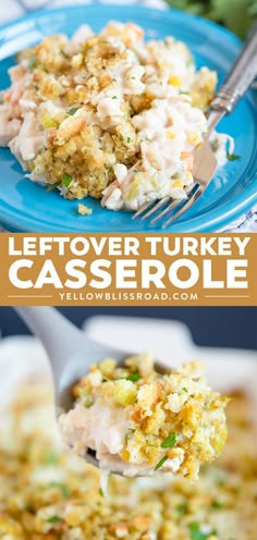 this leftover turkey casserole is loaded with stuffing and vegetables