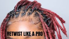 How To Retwist Loc New Growth By Yourself *DETAILED & BEGINNER FRIENDLY* Diy Retwist Locs, Diy Loc Retwist, How To Retwist Dreads Step By Step, How To Retwist Locs, Retwisting Locs Tutorials, How To Retwist Your Own Locs, How To Retwist Dreads, Retwisting Locs, Retwist Dreads